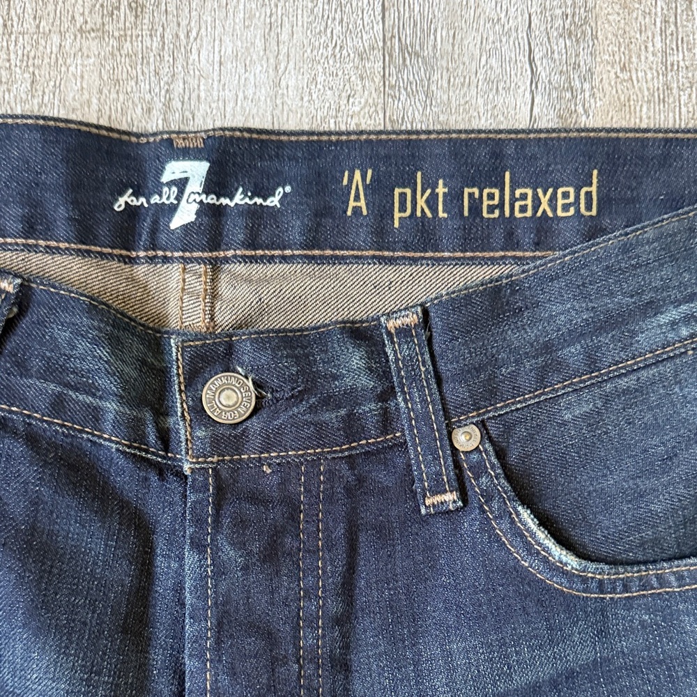 7 For All Mankind Men's Dark Indigo Relaxed Jeans